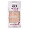 UNIQ Press-On Nails med lim - Classic French - 24 st