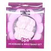 UNIQ Spa Bubble Diadem och Mikrofiber Armband  - 1 set