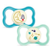 MAM Air Night Silikon Blå 16-36 mån. - 2 st