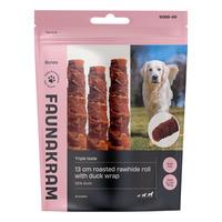 Faunakram 13 cm Roasted Rawhide Roll with Duck Wrap, Liver Filling - 170 g