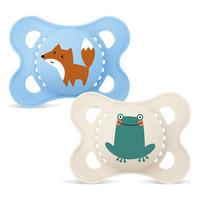 MAM Original Naturgummi Napp Blå/Natur 0-6 mån - 2 st