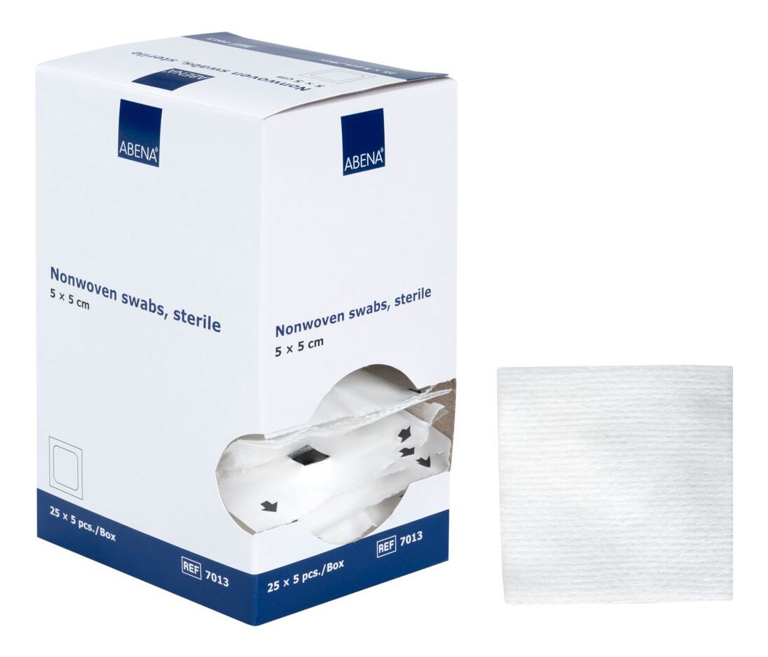 Köp Abena Nonwoven kompress, steril, 5 x 5 cm - 25 x 5 st