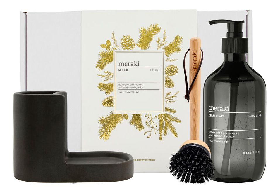 Meraki Gift box, dark grey holder + brush + Shadow Lake | Med24.se