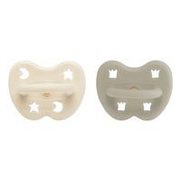 Hevea Orthodontic Teat Newborn 0+ Months - Oat & Milky White - 2 st