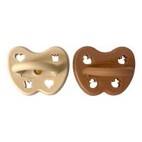 Hevea Orthodontic Teat 3-36 months - Clay Earth - 2 st