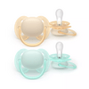 Philips Avent Ultra Soft Napp 0-6 m - gul, turkos - 2 st