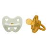 Hevea Round Teat 3-36 Months - Arctic amber - 2 st
