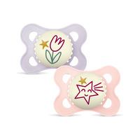 MAM Original Night Silikon Napp Rosa/Lila 0-6 mån. - 2 st