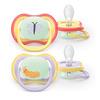 Philips Avent Napp Ultra Air Nighttime 0-6 mån. - gul, lila - 2 st