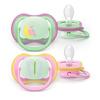 Philips Avent Napp Ultra Air Nighttime 6-18 mån. - grön, rosa - 2 st