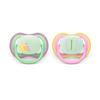 Philips Avent Napp Ultra Air Nighttime 6-18 mån. - grön, rosa - 2 st