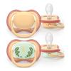 Philips Avent Napp Ultra Air Day and Night 0-6 mån. - orange, grön - 2 st