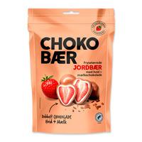 Nordthy Chokobär Frystorkade Jordgubbar Vit- och Mjölkchoklad - 90 g