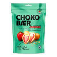 Nordthy Chokobær Frystorkade Jordgubbar Vit- och kola choklad - 90 g