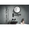 Gillian Jones Dubbelsidig Väggspegel m. LED ljus X1/X10 förstoring - Matt svart