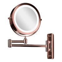 Gillian Jones Dubbelsidig LED-Väggspegel m. X10 förstoring - Koppar