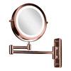 Gillian Jones Dubbelsidig LED-Väggspegel m. X10 förstoring - Koppar