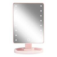 Gillian Jones Hollywoodspegel m. Touch, LED ljus och USB-C - Rosa