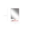 Gillian Jones Hollywoodspegel m. Touch, LED ljus och USB-C - Rosa