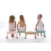 Hevea Rubberwood Stool - Dusty Blue