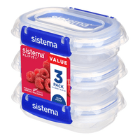 Sistema Klip It Plus Rectangle 180 ml - 3 st