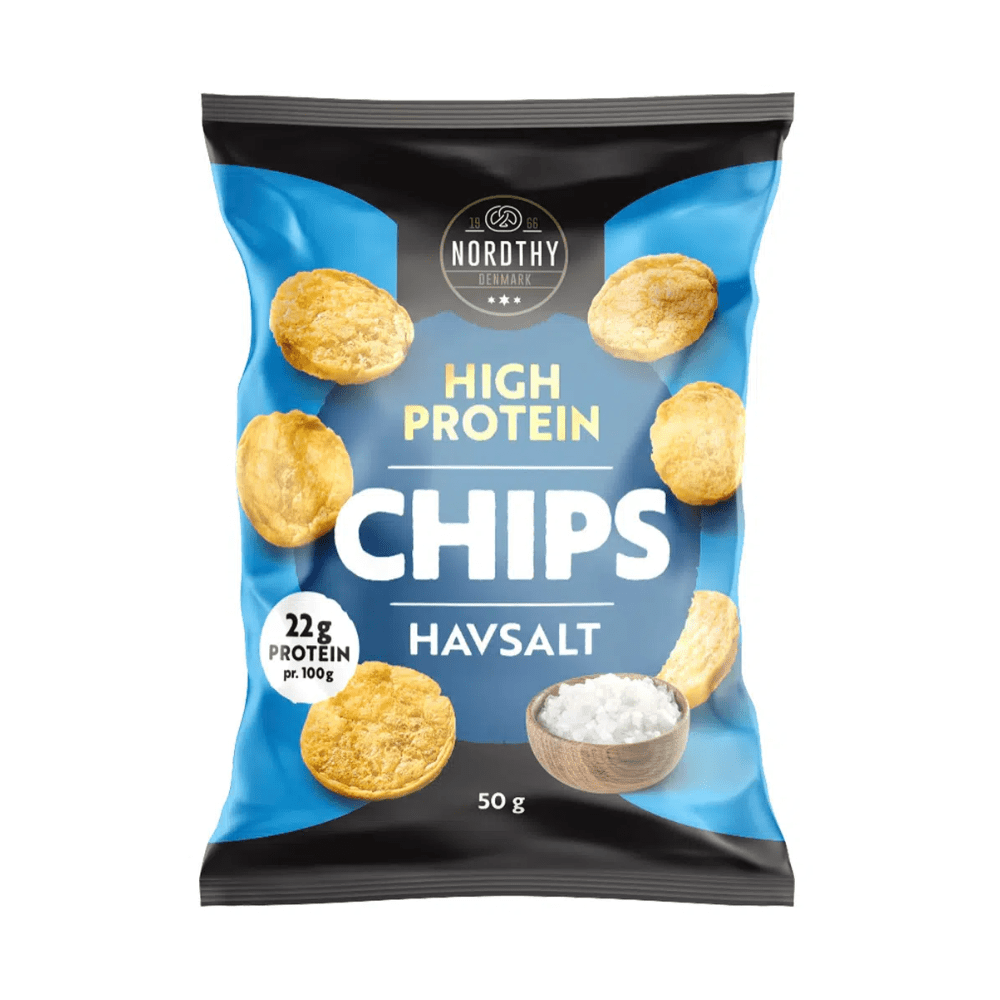 Köp Nordthy Linse Chips High Protein Havssalt - 50 g på Med24.se