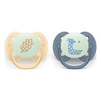 Philips Avent Pacifier Ultra Soft Nighttime - Orange och Blå - 2 st