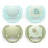 Philips Avent Pacifier Ultra Soft Day & Night - Turkos, Grön, Röd och Gul - 4 st