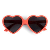 Filibabba Solglasögon för barn Återvunnen plast 1-3 år Heart - Warm Red