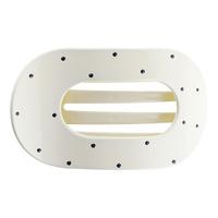 By Stær Eva Hårklämma - Mellan - Creme/Svart prickig