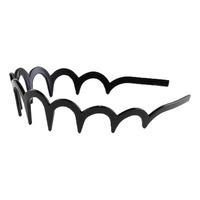 By Stær Sia Hårdiadem Zig Zag - Svart