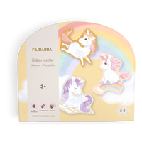 Filibabba Set med 7 pussel - Unicorn Shores - 1 set