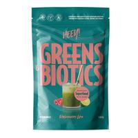Heey! Greens & Biotics Superfood + Probiotics Raspberry Lime - 300 g