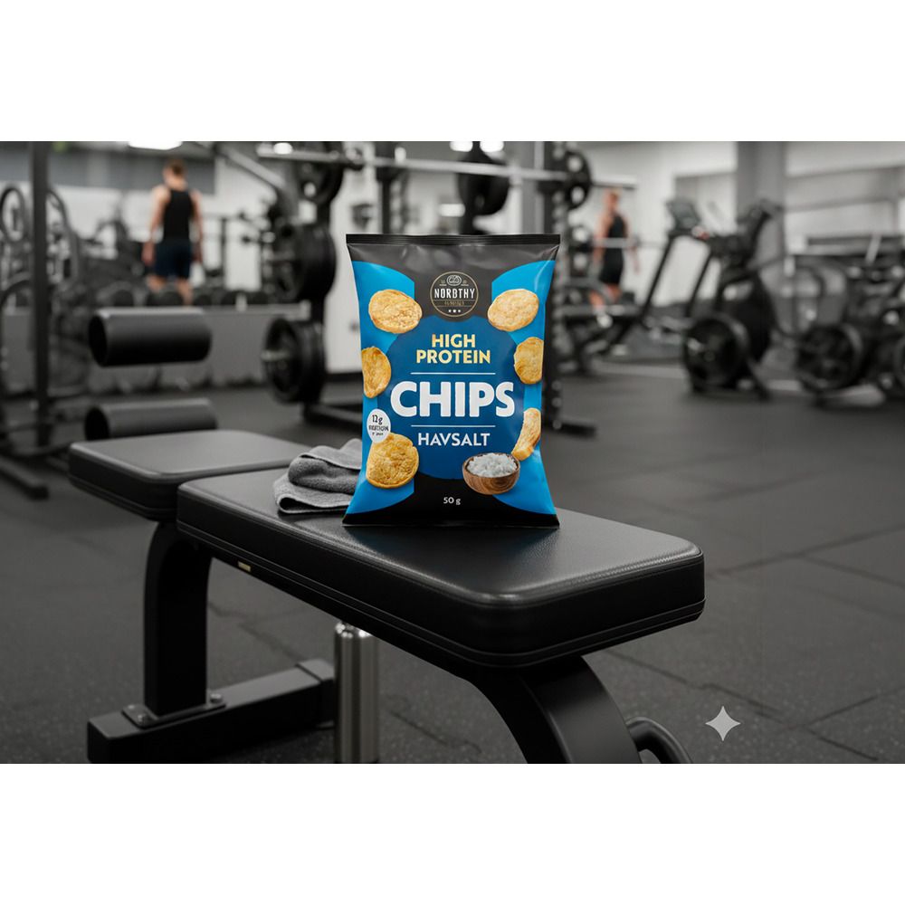 Köp Nordthy Linse Chips High Protein Havssalt - 50 g på Med24.se