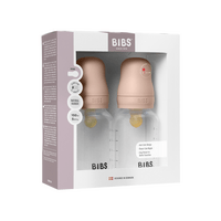 BIBS Baby Bottle Round Latex 2-pack 150 ml Slow Flow - Blush - 2 st