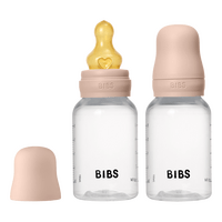 BIBS Baby Bottle Round Latex 2-pack 150 ml Slow Flow - Blush - 2 st