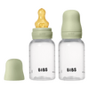 BIBS Baby Bottle Round Latex 2-pack 150 ml Slow Flow - Sage - 2 st