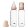 BIBS Baby Bottle Round Silicone 2-pack 270 ml Medium Flow - Blush - 2 st