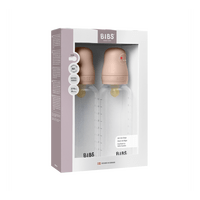 BIBS Baby Bottle Round Latex 2-pack 270 ml Medium Flow - Blush - 2 st