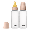 BIBS Baby Bottle Round Latex 2-pack 270 ml Medium Flow - Blush - 2 st