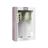 BIBS Baby Bottle Round Latex 2-pack 270 ml Medium Flow - Sage - 2 st