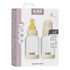 BIBS Glass Baby Bottle Round Latex 2-pack 120 ml Slow Flow - Ivory - 2 st