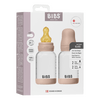 BIBS Glass Baby Bottle Round Latex 2-pack 120 ml Slow Flow - Blush - 2 st