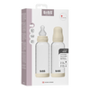 BIBS Glass Baby Bottle Round Silicone 2-pack 240 ml Medium Flow - Ivory - 2 st