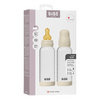BIBS Glass Baby Bottle Round Latex 2-pack 240 ml Medium Flow - Ivory - 2 st