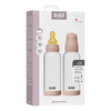 BIBS Glass Baby Bottle Round Latex 2-pack 240 ml Medium Flow Blush - 2 st