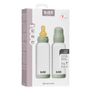BIBS Glass Baby Bottle Round Latex 2-pack 240 ml Medium Flow - Sage - 2 st