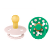 BIBS Napp Studio Colour 2-pack Polka Latex Size 1 - Petal/Cactus - 2 st