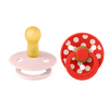 BIBS Napp Studio Colour 2-pack Polka Latex Size 2 - Blossom/Candy Apple - 2 st