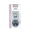 BIBS Napp Studio Colour 2-pack Polka Latex Size 2 - Baby Blue/Steel Blue - 2 st